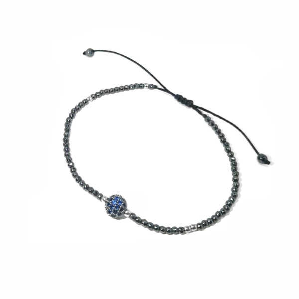 Magellan bracelet, βραχιολι από αιματίτη και μπίλια με κρυσταλλα - ημιπολύτιμες πέτρες, charms, αιματίτης, χεριού, αυξομειούμενα - 2