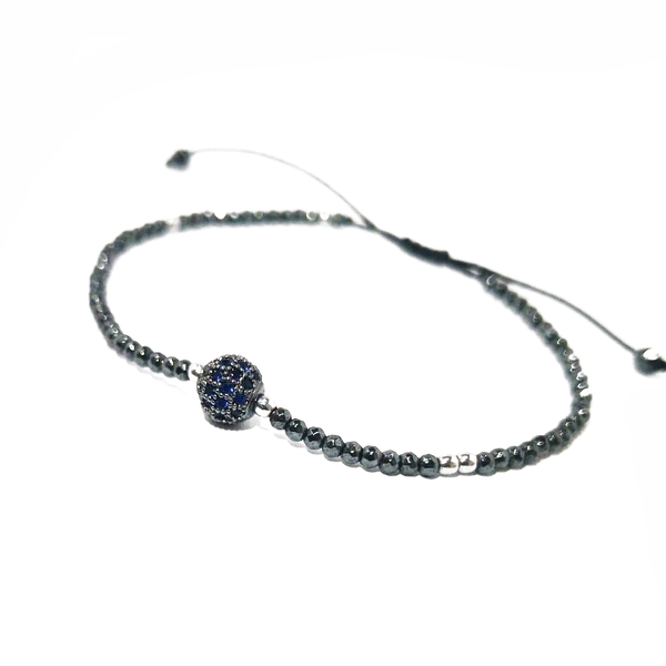 Magellan bracelet, βραχιολι από αιματίτη και μπίλια με κρυσταλλα - ημιπολύτιμες πέτρες, charms, αιματίτης, χεριού, αυξομειούμενα - 3