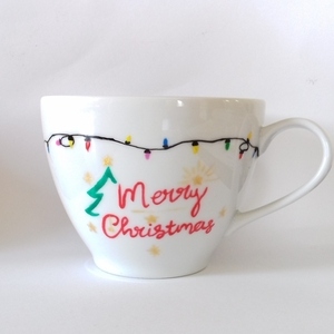 Κούπα Merry Christmas - πορσελάνη, merry christmas, χριστουγεννιάτικα δώρα, κούπες & φλυτζάνια - 3