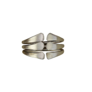 Xειροποίητο ασημένιο ανοιχτό τριπλό δαχτυλίδι band - ασήμι, chevalier, σταθερά