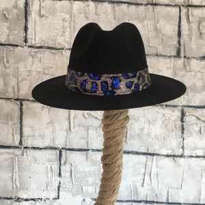 Καπέλο μάλλινο/χειμωνιάτικο- Leopard sequin - χειμωνιάτικο, τσόχα - 2