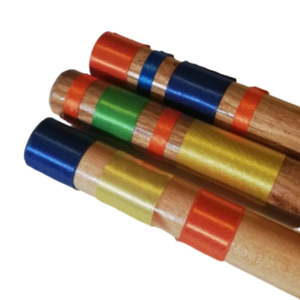 Μπαστούνι πινιάτας ξύλινο με υφασμάτινες κορδέλες - ξύλο - 2