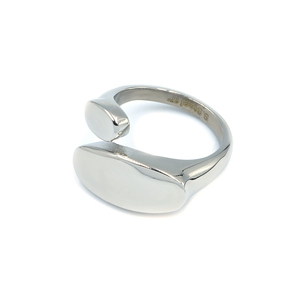 Δαχτυλίδι από Ανοξείδωτο Ατσάλι Cally Silver - ατσάλι, boho, μεγάλα, αυξομειούμενα, φθηνά - 2