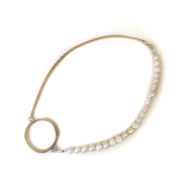 Fresh water pearls necklace - μοντέρνο, μαργαριτάρι, γυναικεία, κοντά