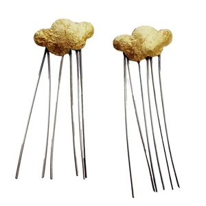 Ασημένια σκουλαρίκια με επιχρύσωση "Σύννεφο-Βροχή" - ασήμι, επιχρυσωμένα, αγάπη, κρεμαστά, μεγάλα