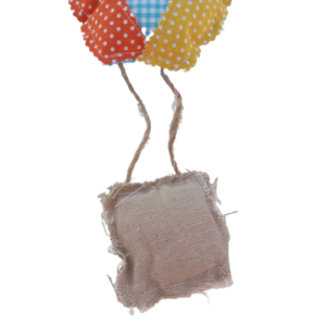 Μπομπονιέρα υφασμάτινη χειροποίητη αερόστατο - αερόστατο, βάπτισης - 2