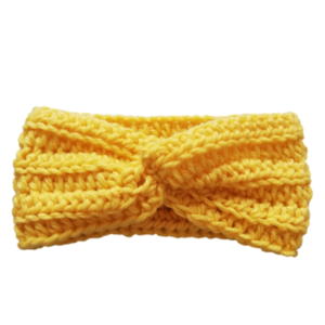 Πλεκτή Κορδέλα Μαλλιων Γυναικεια Κιτρινη! - headbands