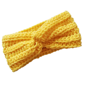 Πλεκτή Κορδέλα Μαλλιων Γυναικεια Κιτρινη! - headbands - 2