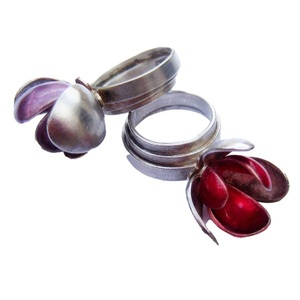 Ασημένιο δαχτυλίδι "Μπουμπούκι" σε 2 χρώματα - ασήμι, ασήμι 925, αγάπη, σταθερά, μεγάλα