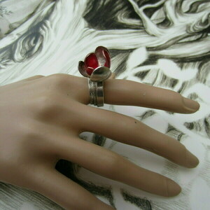 Ασημένιο δαχτυλίδι "Μπουμπούκι" σε 2 χρώματα - ασήμι, ασήμι 925, αγάπη, σταθερά, μεγάλα - 4