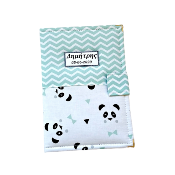 Θήκη βιβλιαρίου mini pandas - αγόρι, θήκες βιβλιαρίου, ζωάκια