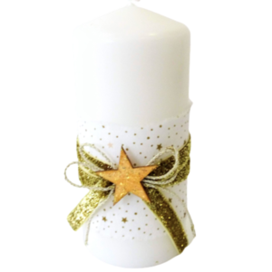 Διακοσμητικό Χριστουγεννιάτικο κερί αστέρι - αστέρι, δώρο, minimal, κερί, κεριά & κηροπήγια - 3