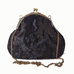 Clutch τσάντα - Η γοητεία του μαύρου- - ύφασμα, clutch, χιαστί, βελούδο