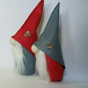 Νάνος διακοσμητικό (Gnome) με ίσιο καπελάκι - διακοσμητικά, χριστουγεννιάτικα δώρα - 2