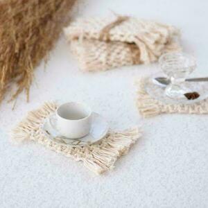 handmade macrame coasters