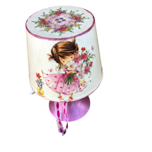 Επιτραπέζιο φωτιστικό Ροζ Κοριτσάκι - κορίτσι, πορτατίφ, δώρο, χειροποίητα, παιδικά φωτιστικά - 2