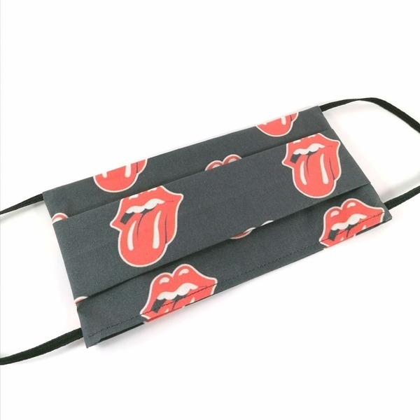 Μάσκα Προσώπου Βαμβακερή "Rolling Stones" - βαμβάκι, πλενόμενο, μάσκες προσώπου, με φίλτρο - 2