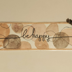 Χειροποίητος & Ζωγραφισμένος Σελιδοδείκτης "Βe Happy" / Handmade & Handpainted Bookmark - ζωγραφισμένα στο χέρι, ιδιαίτερο, δώρο, χειροποίητα, σελιδοδείκτες - 2