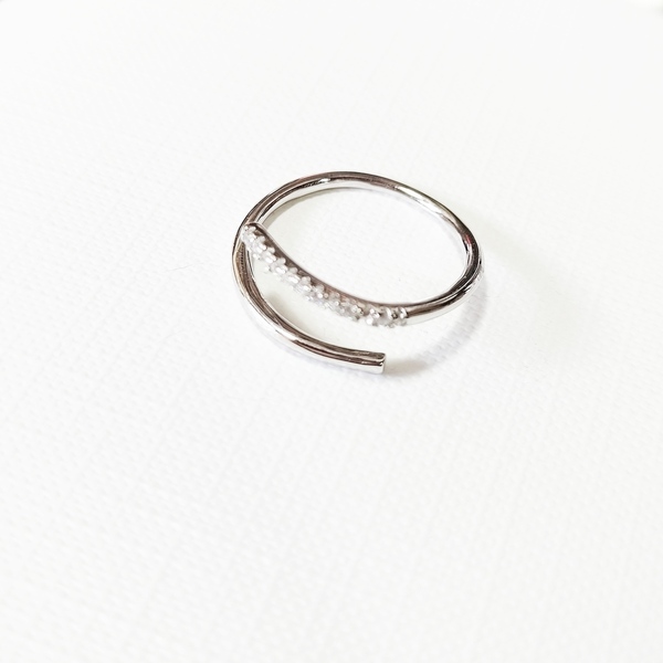 Δαχτυλίδι ασημένιο με ζιργκόν - ασήμι, minimal, βεράκια, ζιργκόν, αυξομειούμενα - 2