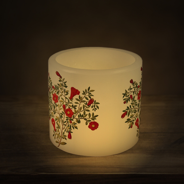 Ροδιά Κουφωτό κερί κύλιδρος τυπωμένο - ρεσώ & κηροπήγια, χριστουγεννιάτικα δώρα, κεριά & κηροπήγια - 2