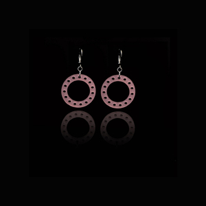 earrings.plexiglass,PINK,steel,Geometric,(code 3p) - plexi glass, ατσάλι, κρεμαστά, μεγάλα, με κλιπ