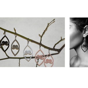 earrings.plexiglass,BLACK,steel,Heart, (code:12p) - plexi glass, ατσάλι, κρεμαστά, μεγάλα, με κλιπ - 2