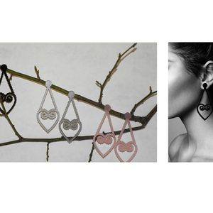 earrings,plexiglass,SILVER,steel,Heart,(code:14sl) - καρδιά, plexi glass, ατσάλι, κρεμαστά, μεγάλα, πολυέλαιοι - 2