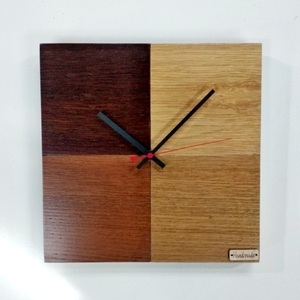 Ξύλινο ρολόι τοίχου "Diversity"-διαστασεις 29χ29χ2 εκ. - ξύλο, ρολόι, διακόσμηση, τοίχου, πρωτότυπα δώρα