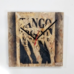 Ξύλινο ρολόι τοίχου 'Tango"-διαστάσεις 29χ29χ2 εκ. - ξύλο, ρολόι, διακόσμηση, τοίχου, πρωτότυπα δώρα