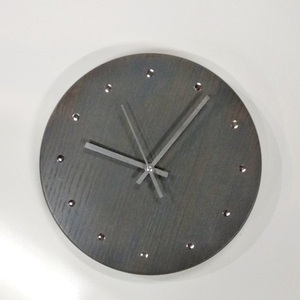 Ξύλινο ρολόι τοίχου με ασημένιους καπαράδες-διαστασεις 29χ29χ2 εκ. - ξύλο, ρολόι, διακόσμηση, τοίχου, πρωτότυπα δώρα