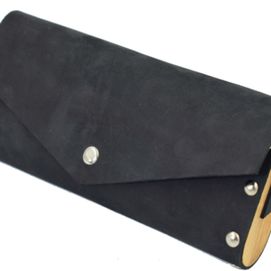 Μαύρο μικρό δερμάτινο χειροποίητο γυναικείο τσαντάκι για κινητό και κλειδιά - δέρμα, clutch, χιαστί, all day, χειρός
