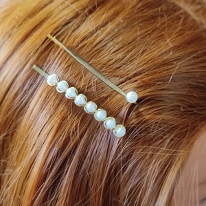Σετ 2 τσιμπιδάκια για τα μαλλιά με πέρλες - πέρλες, μοδάτο, trend, τσιμπιδάκια μαλλιών, hair clips - 5