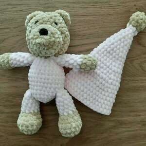 Πλεκτό αρκουδάκι με πυτζάμες - δώρο, λούτρινα, αρκουδάκι, amigurumi - 2
