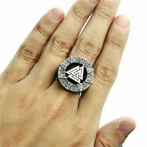 Ατσάλινο ανδρικό δαχτυλίδι Viking Σύμβολο #20 - Ασημί - ανδρικά, δαχτυλίδια, ατσάλι - 2