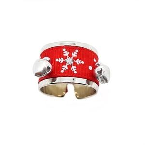 Χριστουγεννιάτικο δαχτυλίδι με κουδουνάκια σε ασημί χρώμα - μικρά, χριστούγεννα, αυξομειούμενα, γούρια - 3