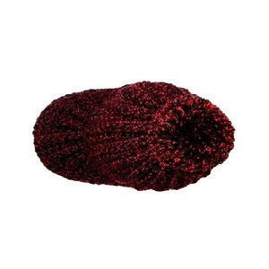 Χειροποίητο πλεκτό καπέλο Jockey-Κόκκινο με πον πον-Νο4-603-235. - καπέλο, σκουφάκια - 3