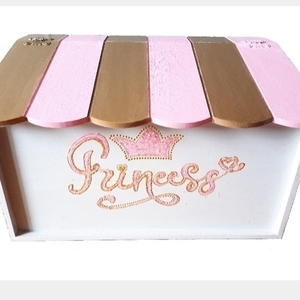 Ξύλινο κουτί παιχνιδιών "Princess" - κουτί, οργάνωση & αποθήκευση, κουτιά αποθήκευσης, προσωποποιημένα