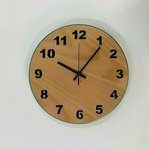 Ξύλινο Στρογγυλό ρολόι τοίχου με πράσινους αριθμούς-διαστασεις 29χ29χ2 εκ. - ξύλο, ρολόι, διακόσμηση, τοίχου, πρωτότυπα δώρα