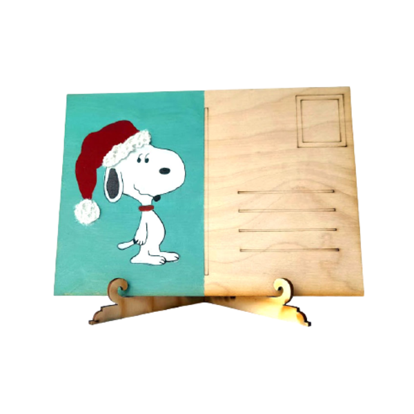 Καρτ-ποστάλ ξύλινη με ευχές! - ξύλο, ζωγραφισμένα στο χέρι, χριστουγεννιάτικα δώρα, ευχετήριες κάρτες