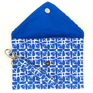 Βαμβακερή Τσάντα Φάκελος Blue Love - φάκελοι, all day, χειρός, δώρα για γυναίκες - 3