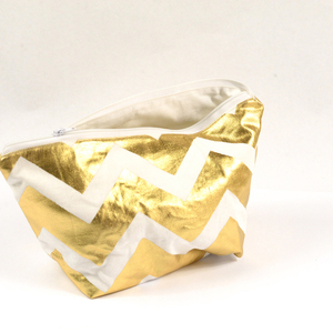Βαμβακερό Νεσεσέρ Geometric Gold - γεωμετρικά σχέδια, δώρα για γυναίκες, καλλυντικών, ταξιδίου - 2