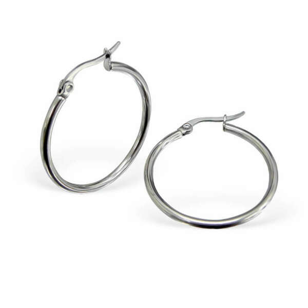 hoops 2.5cm| σκουλαρικι κρικος ατσαλι - κρίκοι, μικρά, ατσάλι, φθηνά