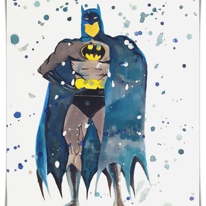 Χειροποίητη ζωγραφιά Batman - πίνακες & κάδρα, πίνακες ζωγραφικής