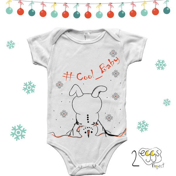 Christmas baby / Cool SNOWMAN! - βρεφικά φορμάκια, χριστουγεννιάτικα δώρα, βρεφικά ρούχα