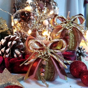 Γούρι 2024 αρωματικό κερί ρόδι ροζχρυσό-χρυσό 6×6cm - γούρι, ρόδι, χριστουγεννιάτικα δώρα, γούρια, πρωτοχρονιά, κεριά & κηροπήγια - 4