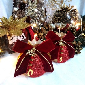 Γούρι 2024 αρωματικό κερί ρόδι μεγάλο χρυσό-κόκκινο 8,5*7,5cm - γούρι, ρόδι, χριστουγεννιάτικα δώρα, γούρια, πρωτοχρονιά, κεριά & κηροπήγια - 2