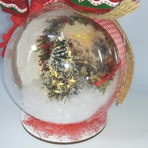 Φωτιζόμενη Μπάλα Χριστουγεννιάτικη - διακοσμητικά, χριστουγεννιάτικα δώρα, δέντρο, μπάλες