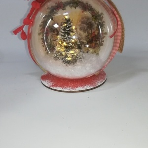 Φωτιζόμενη Μπάλα Χριστουγεννιάτικη - διακοσμητικά, χριστουγεννιάτικα δώρα, δέντρο, μπάλες - 2