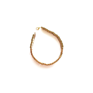 Χειροποίητο βραχιόλι «gold arrow gloss bracelet» από αιματίτη. - ημιπολύτιμες πέτρες, επιχρυσωμένα, σταθερά, χεριού - 2