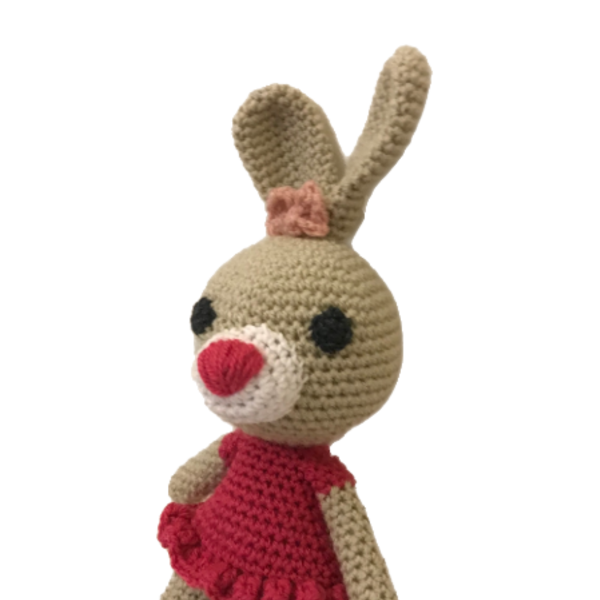Miss Bunny - βελονάκι, λούτρινα, amigurumi, κουνελάκι - 2
